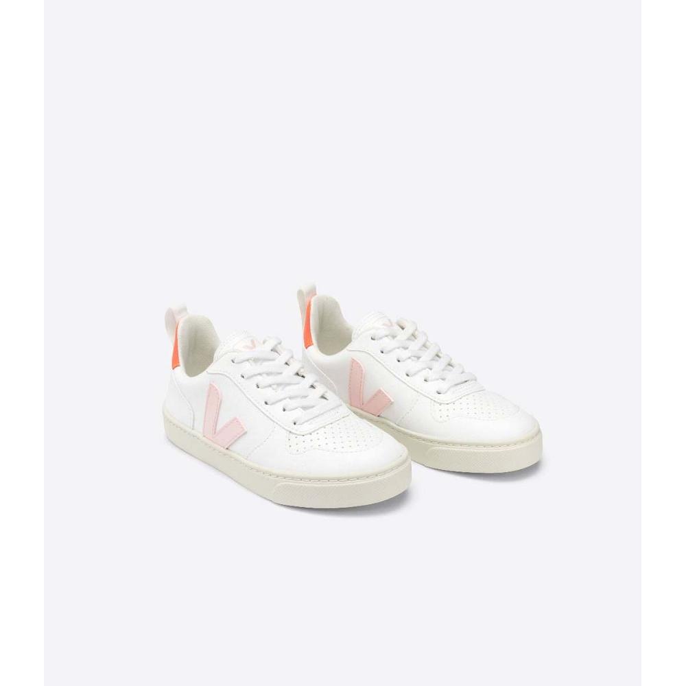 Veja V-10 LACE CWL Schoenen Kinderen White/Orange | NL 790EBC